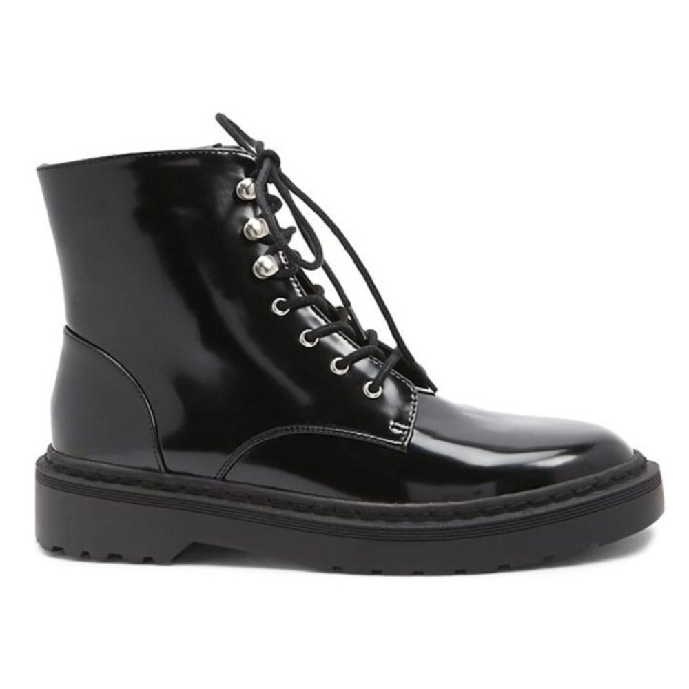 Forever 21 | Faux Patent Leather Combat Boots